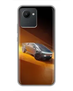Чохол для Realme C30 з картинкою «Cybertruck у пустелі»