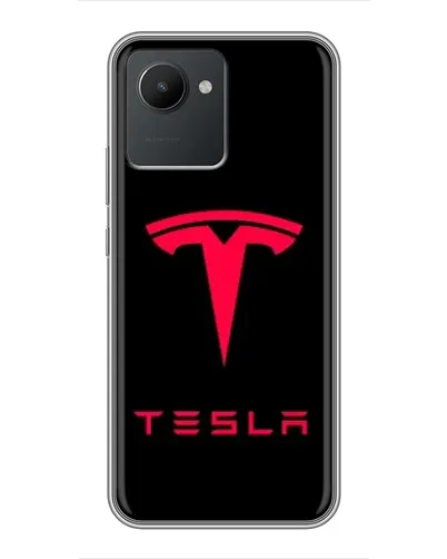 Чохол для Realme C30 з картинкою «Tesla Red Logo»