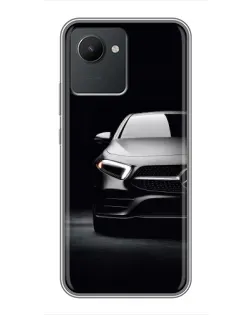 Чехол для Realme C30 с картинкой «Свет фар Mercedes»