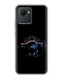 Чохол для Realme C30 з картинкою «Салон Audi — кермо»