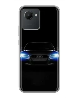 Чохол для Realme C30 з картинкою «Audi в неоні»