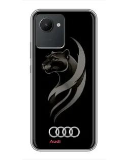 Чохол для Realme C30 з картинкою «Графіка — пантера та Audi»
