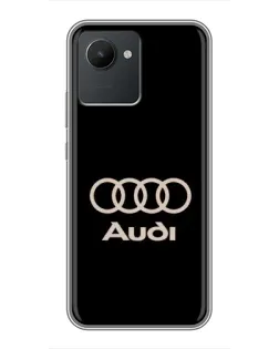 Чохол для Realme C30 з картинкою «Audi — золотий логотип»