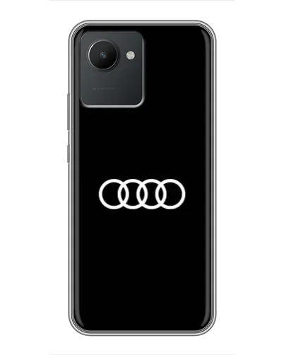 Чехол для Realme C30 с картинкой «Audi White Logo»