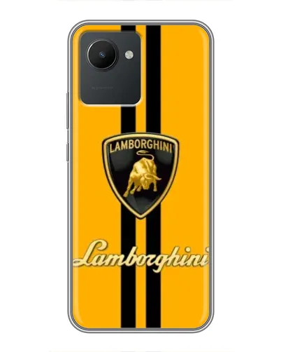 Чехол для Realme C30 с картинкой «Lamborghini Stripe желтый»