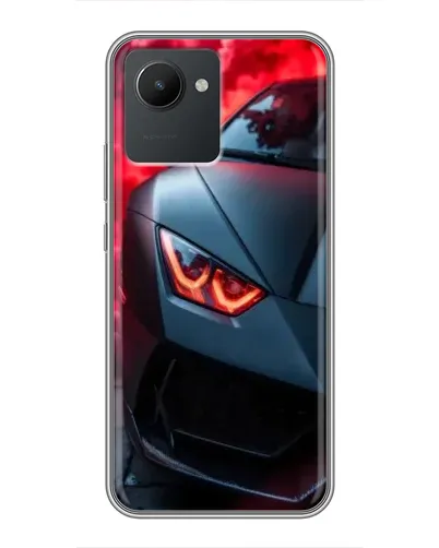 Чехол для Realme C30 с картинкой «Lamborghini красное сияние»