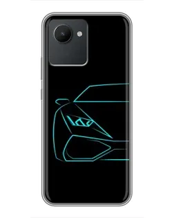 Чохол для Realme C30 з картинкою «Блакитний силует Lamborghini» Чохол для Realme C30 з картинкою «Блакитний силует Lamborghini»