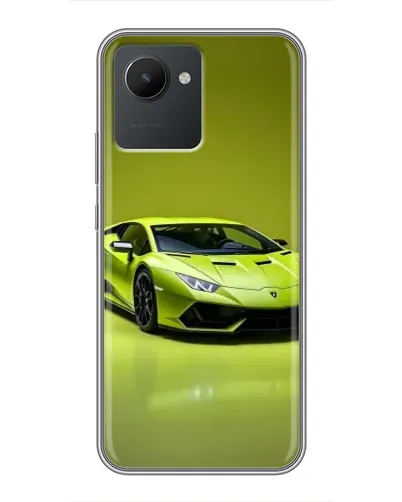 Чехол для Realme C30 с картинкой «Салатовый Lamborghini Huracan»