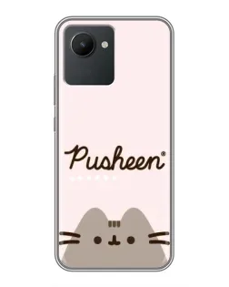 Чохол для Realme C30 з картинкою «Pusheen логотип»