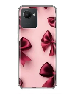 Чохол для Realme C30 з картинкою «Бордовий атлас»
