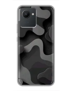 Чехол для Realme C30 с картинкой «Темный абстрактный камуфляж» Чехол для Realme C30 с картинкой «Темный абстрактный камуфляж»