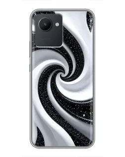 Чехол для Realme C30 с картинкой «Черно-белая спираль» Чехол для Realme C30 с картинкой «Черно-белая спираль»