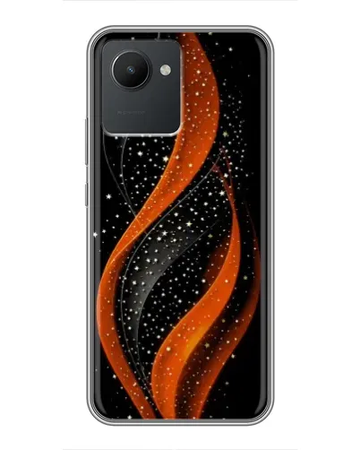 Чехол для Realme C30 с картинкой «Огненная звездная волна»