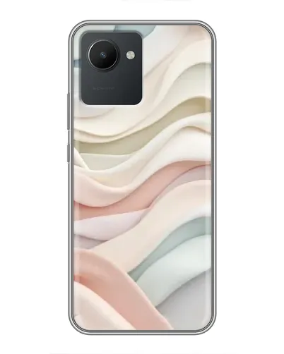 Чехол для Realme C30 с картинкой «Пастельные нежные волны»