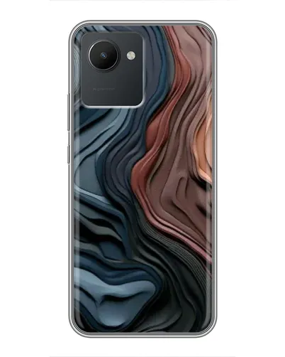 Чехол для Realme C30 с картинкой «Цветные волны каньона»