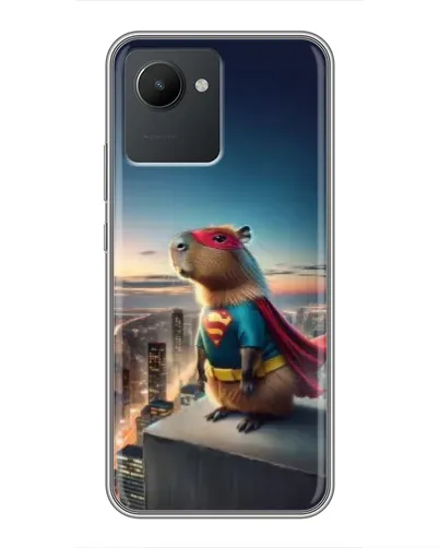 Чехол для Realme C30 с картинкой «Капи-мен супергерой»