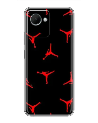 Чехол для Realme C30s с картинкой «Jordan Red Pattern» Чехол для Realme C30s с картинкой «Jordan Red Pattern»