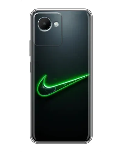 Чехол для Realme C30s с картинкой «Неоновый контур Nike» Чехол для Realme C30s с картинкой «Неоновый контур Nike»