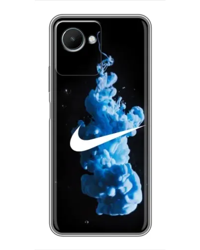 Чехол для Realme C30s с картинкой «Nike и синий дым» Чехол для Realme C30s с картинкой «Nike и синий дым»