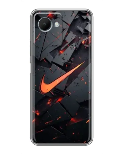Чехол для Realme C30s с картинкой «Nike — эффект разломов» Чехол для Realme C30s с картинкой «Nike — эффект разломов»