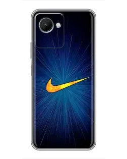 Чохол для Realme C30s з картинкою «Синій пульс Nike» Чохол для Realme C30s з картинкою «Синій пульс Nike»