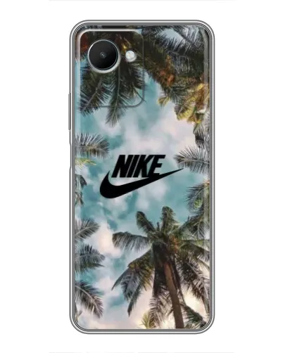 Чехол для Realme C30s с картинкой «Тропический принт Nike» Чехол для Realme C30s с картинкой «Тропический принт Nike»