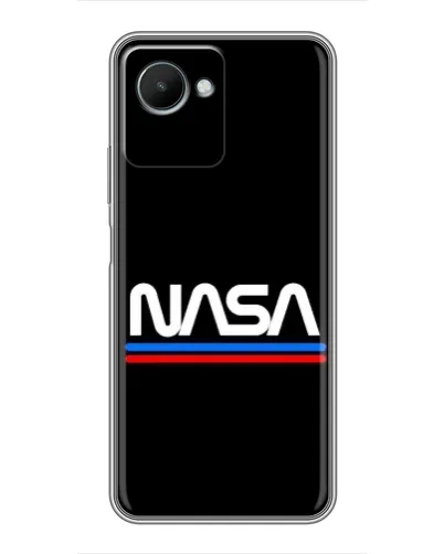 Чехол для Realme C30s с картинкой «NASA — классика Red Blue» Чехол для Realme C30s с картинкой «NASA — классика Red Blue»