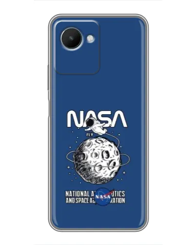 Чехол для Realme C30s с картинкой «NASA — лунная миссия» Чехол для Realme C30s с картинкой «NASA — лунная миссия»