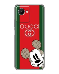 Чехол для Realme C30s с картинкой «Gucci — полосы и Микки»
