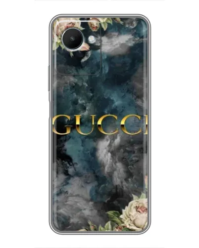 Чехол для Realme C30s с картинкой «Абстрактные цветы Gucci» Чехол для Realme C30s с картинкой «Абстрактные цветы Gucci»