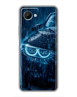 Чехол для Realme C30s с картинкой «BMW под дождем»