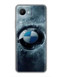 Чехол для Realme C30s с картинкой «Логотип BMW — лед»