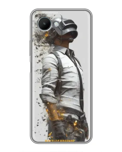 Чехол для Realme C30s с картинкой «PUBG — боец в пыли»