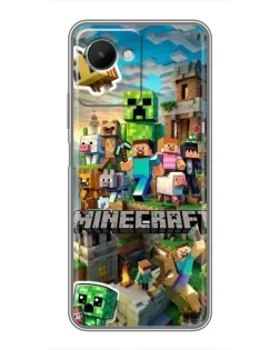 Чохол для Realme C30s з картинкою «Замок Minecraft»