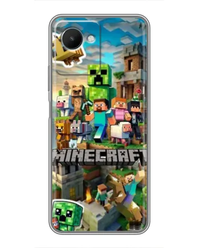 Чохол для Realme C30s з картинкою «Замок Minecraft»