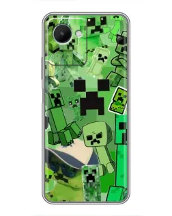 Чохол для Realme C30s з картинкою «Кріпери Minecraft»