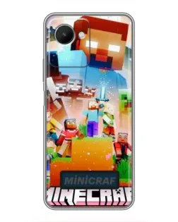 Чохол для Realme C30s з картинкою «Minecraft герої гри»