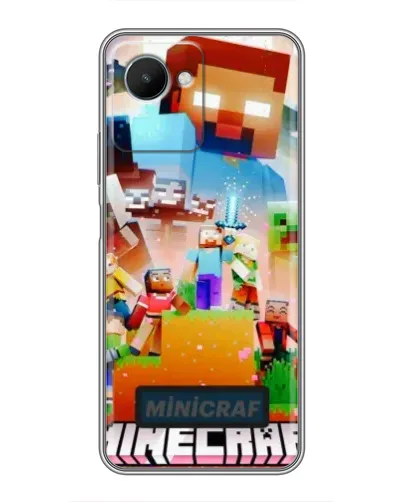 Чохол для Realme C30s з картинкою «Minecraft герої гри»