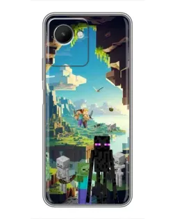 Чохол для Realme C30s з картинкою «Ендермен у лісі»