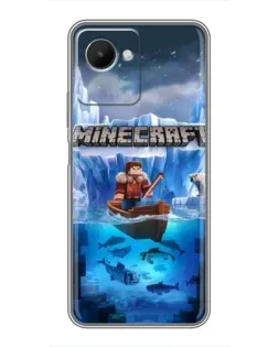 Чохол для Realme C30s з картинкою «Minecraft льодянийсвіт»