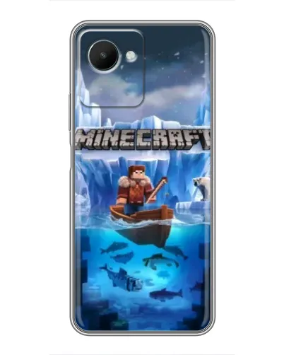 Чохол для Realme C30s з картинкою «Minecraft льодянийсвіт»
