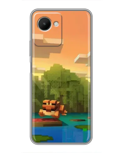 Чохол для Realme C30s з картинкою «Майнкрафт захід сонця»