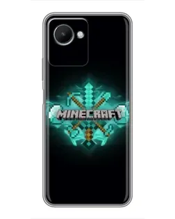 Чохол для Realme C30s з картинкою «Minecraft Diamond лого»
