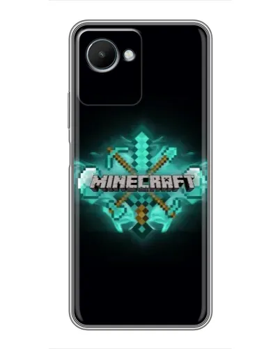 Чохол для Realme C30s з картинкою «Minecraft Diamond лого»