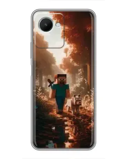 Чохол для Realme C30s з картинкою «Стів у лісі»