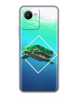 Чохол для Realme C30s з картинкою «Черепаха Minecraft»