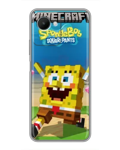 Чехол для Realme C30s с картинкой «Губка Боб Minecraft» Чехол для Realme C30s с картинкой «Губка Боб Minecraft»