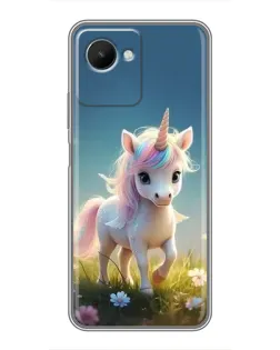 Чехол для Realme C30s с картинкой «Единорог на поляне» Чехол для Realme C30s с картинкой «Единорог на поляне»