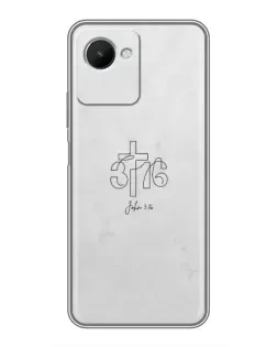 Чехол для Realme C30s с картинкой «Иоанна 3:16 Крест» Чехол для Realme C30s с картинкой «Иоанна 3:16 Крест»