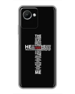 Чехол для Realme C30s с картинкой «Текстовый крест» Чехол для Realme C30s с картинкой «Текстовый крест»
